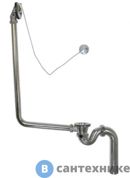 картинка Слив-перелив BelBagno BB-OVF-02-CRM с гидрозатвором, хром