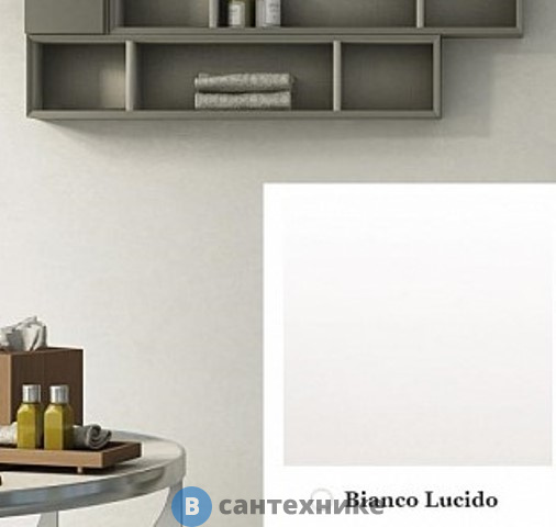 Шкафчик Cezares 53143 подвесной с открытыми полками Bianco Lucido (20x12x100)