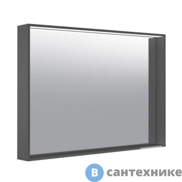 картинка Зеркало Keuco PLAN с подсветкой, с подогревом, 1000x700x105 мм, лакированный алюминий (антрацит) (33098113000)