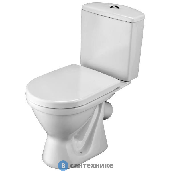 Унитаз-компакт Santek Алькор 1.WH30.2.140 белый, 2х режим. с кос.выпуск.,антивсплеск (301795) (дюропласт)