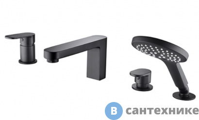 картинка Смеситель WasserKRAFT Elbe 7455 на борт ванны, 4 отверстия