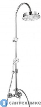 картинка Душевая стойка Cezares MARGOT-CD-01-Bi хром, ручка белая