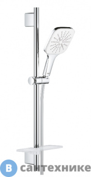 картинка Душевой гарнитур Grohe 26584LS0 Rainshower SmartActive 130 CUBE 3 режима (белая луна)