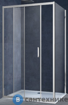 картинка Душевой уголок Vincea Alpha VSR-3AL8010CL, 1000*800, хром, стекло прозрачное, без поддона