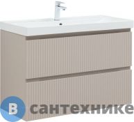 Тумба под раковину Aquanet Джейн (Flat) 90 бежевый (343978)