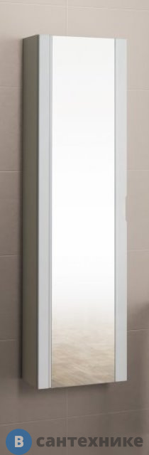 Колонна Cezares подвесная с одной распашной дверцей и наружным зеркалом, реверсная 44676 Bianco Lucido, 35х20х140