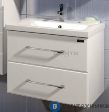 картинка Тумба под раковину СанТа Омега-50 2 ящ. подвес. (ум. Фостер 50) (207035)