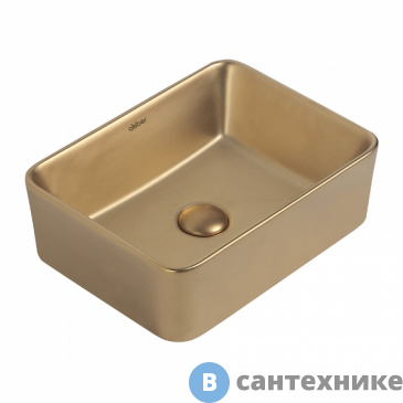 картинка Раковина ABBER Rechteck AC2213MMG золото матовое накладная