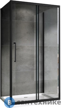 картинка Душевой уголок ABBER Schwarzer Diamant AG30160BH-S100B-S100B, без поддона