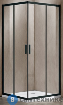 картинка Душевой уголок Vincea Garda VSS-1G8012CLB, 1200*800, чёрный, стекло прозрачное, без поддона