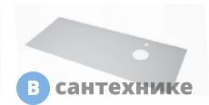 Столешница Dreja LINE, 120 см, стеклянная, с отверстиями для установки умывальника(Триумф) и смесителя (99.9101)