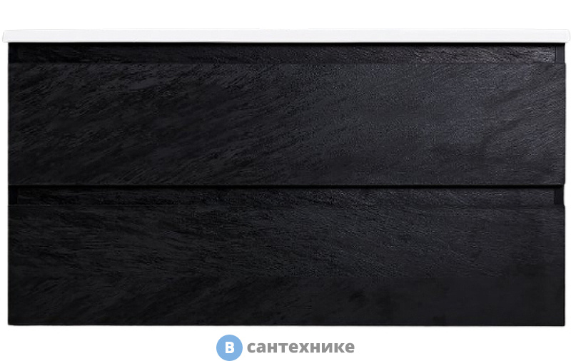 Тумба под раковину Cezares MOLVENO 46 подвесная с двумя выкатными ящиками, Nero, 1000x460x500 (MOLVENO 46-100-2C-SO-NR)