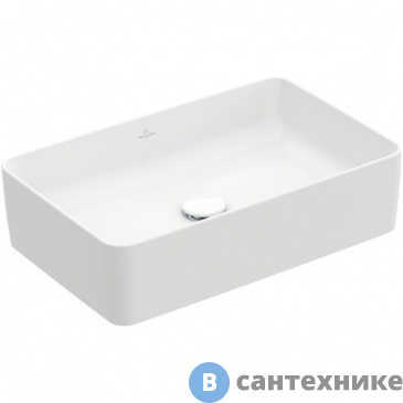 картинка Раковина Villeroy & Boch Collaro 4A205601 для установки на столешницу 560*360 mm, альпийский белый