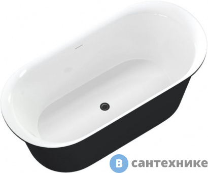 картинка Акриловая ванна Aquanet Family Smart 170x78 88778 Gloss Finish (панель Black matte) /293083/