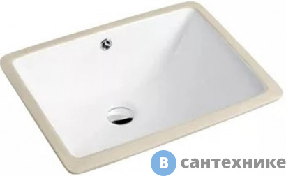 картинка Раковина GID-ceramic YJ831 встраиваемая снизу, белый (460х330х190)