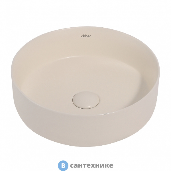 Раковина ABBER Bequem AC2108MBE светло-бежевая матовая накладная