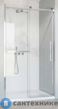 картинка Душевая дверь Vincea Como Soft VDS-1CS150CL, 1500, хром, стекло прозрачное