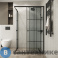 картинка Душевое ограждение Niagara Eco NG-1012-14QKL (120х80х190) прямоугольник, черный, раздвижное, стекло клетка