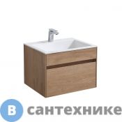 Тумба под раковину Vincea Chiara 600 подвесная, 1 выкатной ящик soft-close, N.Oak (VMC-2C600NO)