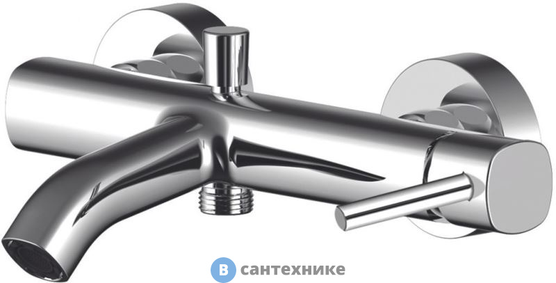 Смеситель Aquanet Minima AF130-20C для ванны, короткий излив, хром (261814)