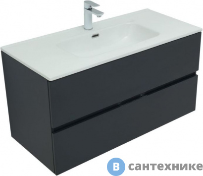 картинка Тумба под раковину Aquanet Алвита new 100 антрацит (277519)