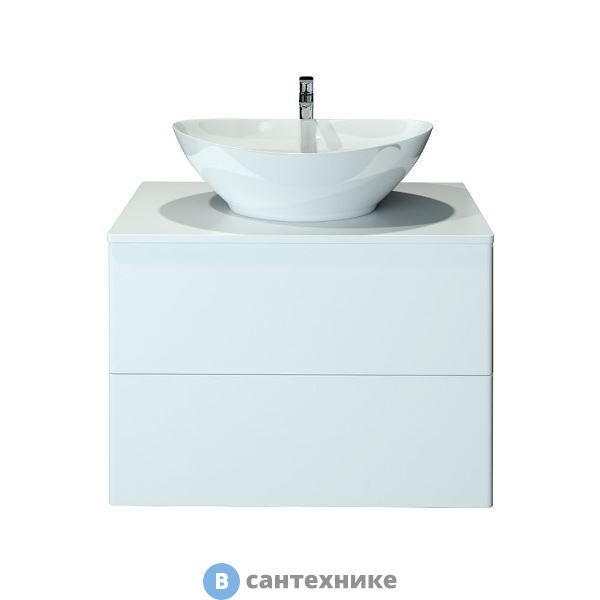 Тумба под раковину Orange Ot-75TuGLASS подвесная Otto, белый глянец, 75х42х53 см.