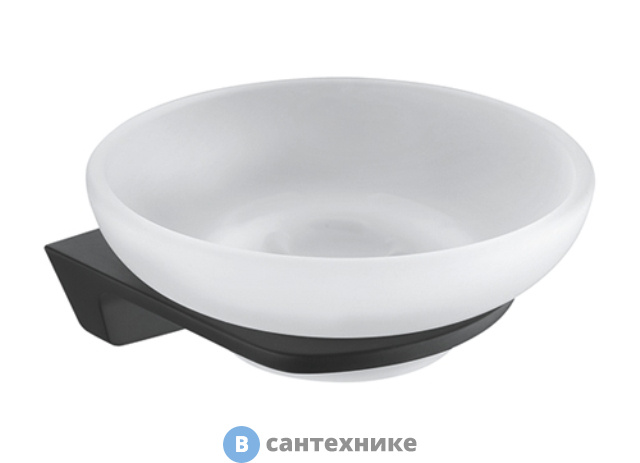 Мыльница WasserKRAFT Elbe K-7229 стеклянная металл, матовое стекло, PVD покрытие