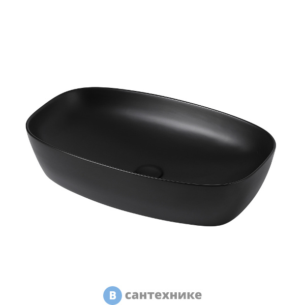 Раковина ABBER Rechteck AC2206MB накладная чёрная матовая
