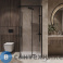 картинка Душевое ограждение Niagara NG-6829-34 BLACK (90*90*195) квадрат, раздвижная, черный матовый, стекло прозрачн, без поддона