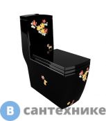 Унитаз с бачком Arcus 050 моноблок чёрный HXY (без сиденья)