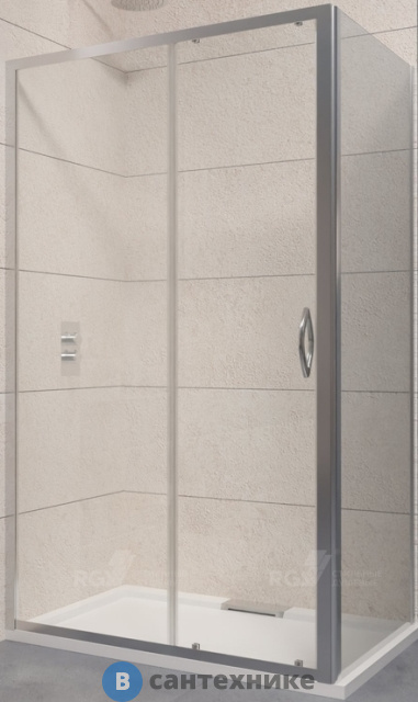 Душевой уголок RGW PA-76 (PA-016 + Z-050-2) хром/матовое/6 мм 140* 90*195 (35087649-21) без поддона