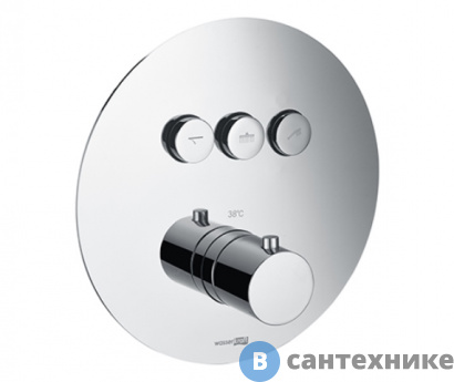 картинка Смеситель WasserKRAFT Dinkel 5844 Thermo термостатический для ванны и душа