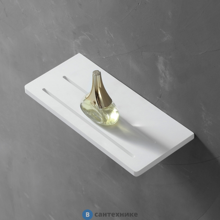 Полочка ABBER Stein AS1653 для ванной комнаты, белая