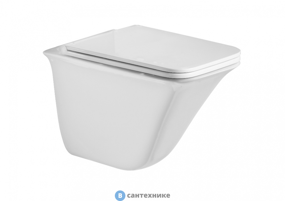 Унитаз с инсталляцией WELTWASSER и кнопкой смыва (BAMBERG 545 + ROTBACH 004 GL-WT + BAMBERG WT)