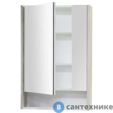 картинка Зеркальный шкаф Акватон Рико 65 Белый/Ясень фабрик (1A215202RIB90)