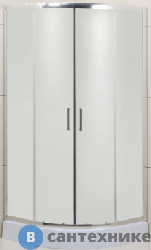 картинка Душевой уголок BelBagno UNO-195-R-2-90-P-Cr (900x900x1950) без поддона