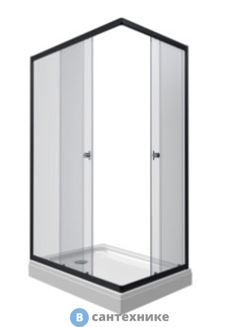 Душевой уголок Тритон Вента-Блэк 120х80, прямоуг. низ. подд. (DK304)