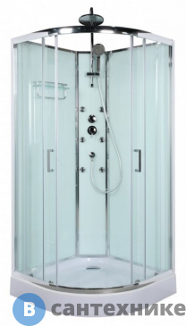 картинка Душевая кабина BelBagno UNO-CAB-R-2-80-P-Cr (800x800x2250)