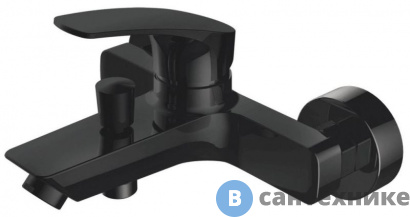 картинка Смеситель Aquanet AF330-20B Static для ванны, чёрный матовый (261822)