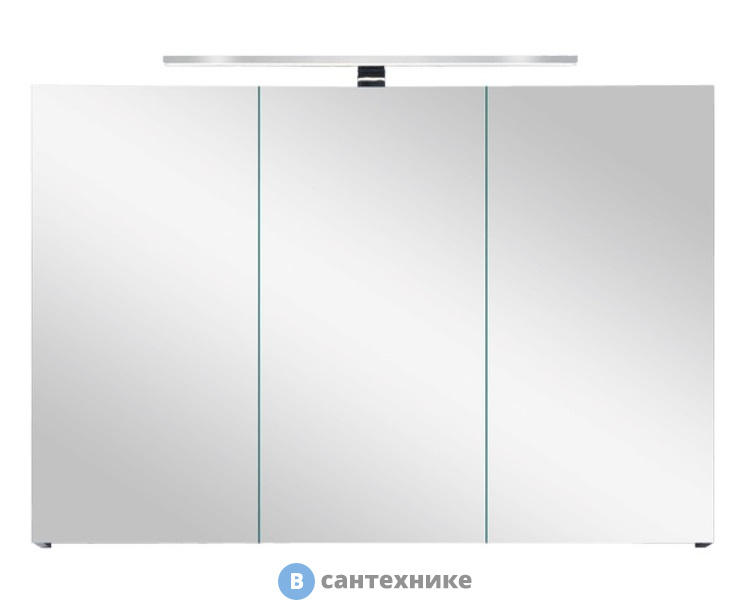 Зеркальный шкаф Orans BC-4023-1000 с подсветкой, цвет: чёрный MFC061 (1000x140x570)