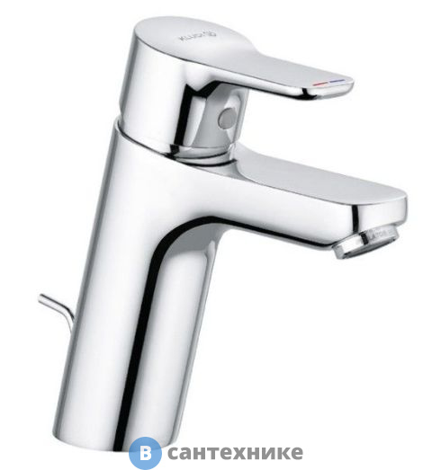 Однорычажный смеситель Kludi PURE&EASY XL 371900565 на умывальник 100, с донн. клапаном (пластик)