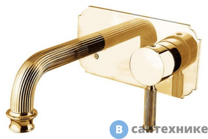 картинка Смеситель Cezares OLIMP-BLSM2-03/24-L встраиваемый для раковины однорычажный, золото
