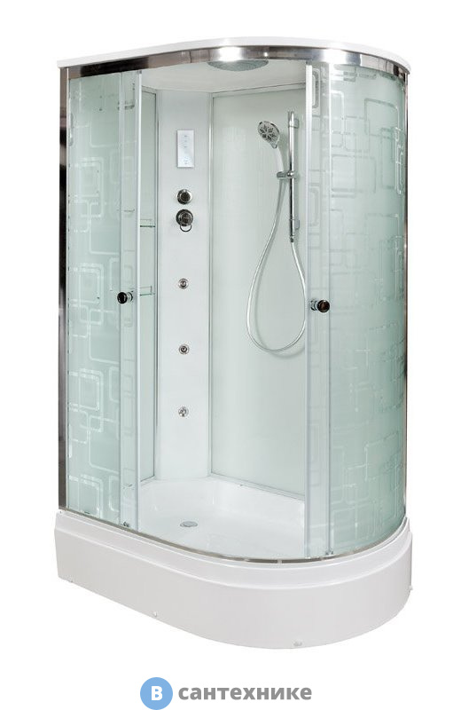 Душевая кабина Deto ЕМ2712 L с гм. и эл. (120х80х220 см)