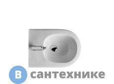 Биде напольное AXA Glomp 0202201 510х365 мм, 1-отв. под смеситель, White Glossy