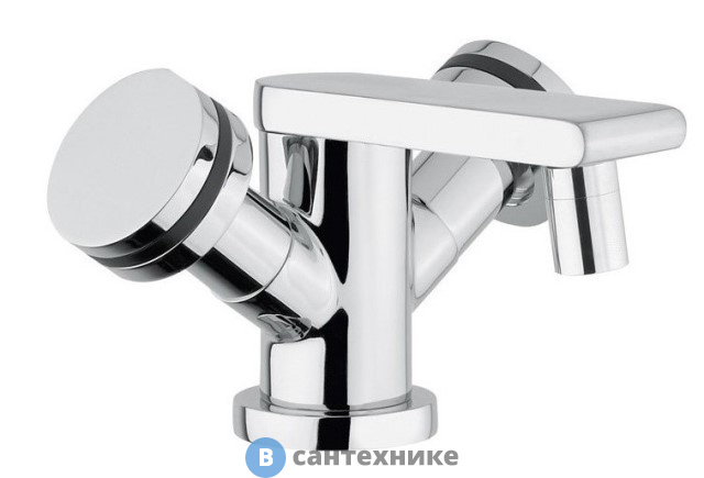 Смеситель Cezares FLAT-BS2-01 на биде с донным клапаном, хром