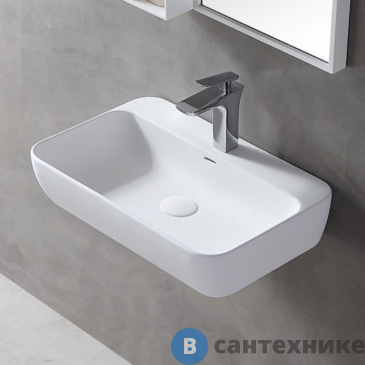 картинка Раковина ABBER Stein AS2654 подвесная белая матовая