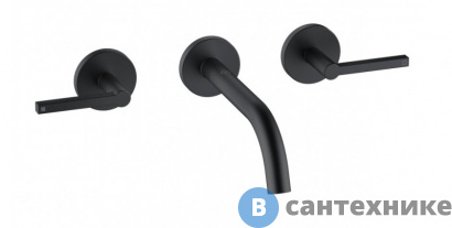 картинка Смеситель Kludi NOVA FONTE 201443915 для умыв. на 3 от., чёрный