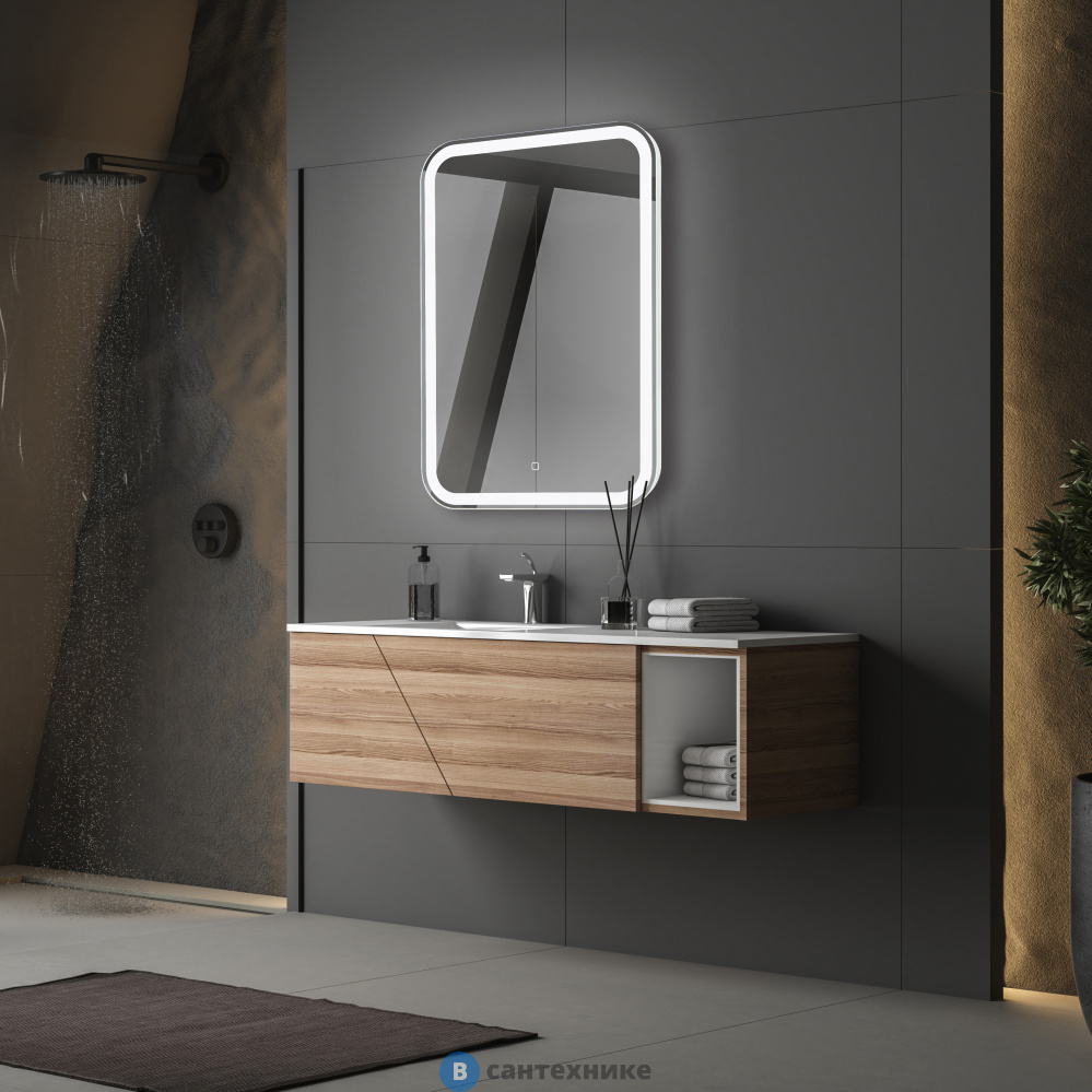 Зеркало ABBER See AG6105S с подсветкой, сенсорный выключатель, диммер