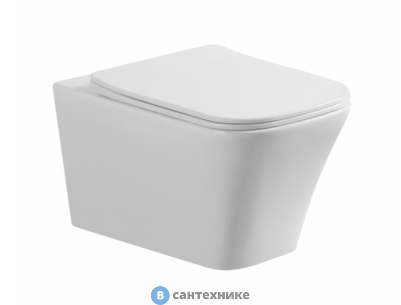 Унитаз подвесной Art & MAX PLATINO AM9321CHR безободковый, без сиденья