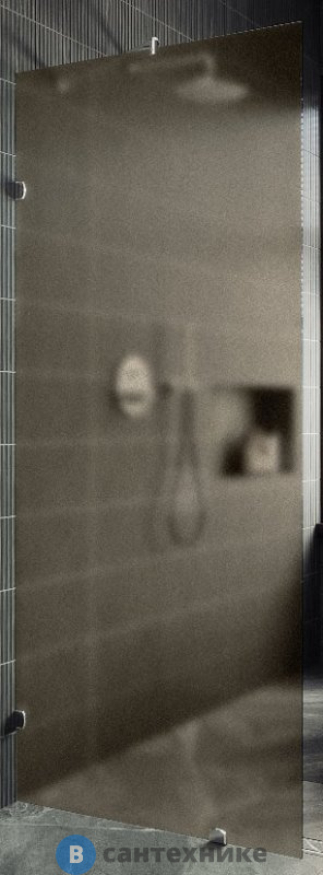 Душевая перегородка коннектор стена-стекло MaybahGlass 1950*990 стекло 8 мм бронза матовая (MGD-267-4)